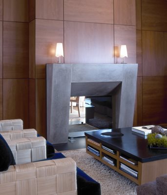 Fireplace Surrounds Susan Andrews Buddy Rhodes Concrete Products San Francisco, CA