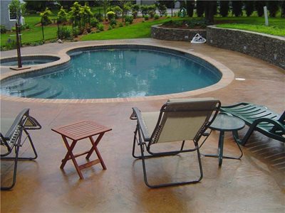 Pool Patio Furniture on The Aesthetic Appeal And Durability Of Decorative Concrete